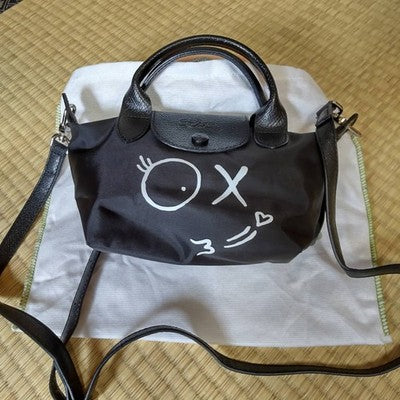 Longchamp XS size Tote Bag Hand bag Top Handle Bag Shoulder bag Black