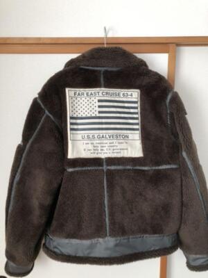 AVIREX Retro Boa B-3 Top Gun Jacket XL Polyester Black 783-2952004