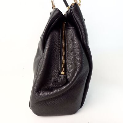 Coach Tote Bag Madison Cafe Carryall City bag Zip bag Black Leather Women's