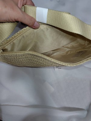 Uniqlo Round Mini Crochet Bag NATURAL / Beige NEW 468659 JAPAN JP sp
