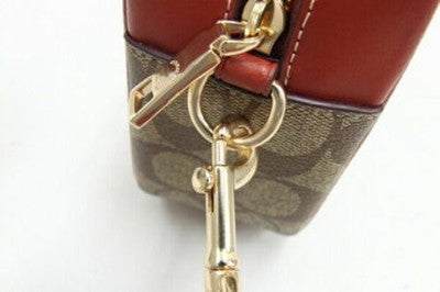 Coach Shoulder Bag PEANUTS Collaboration Jamie Camera Bag CF304 Beige Brown PVC
