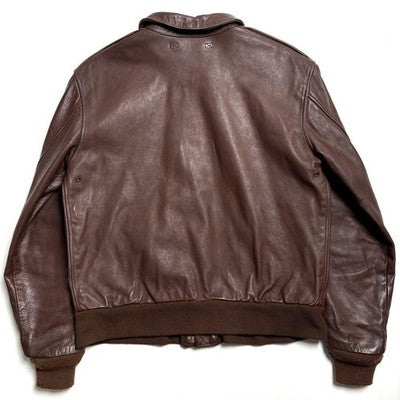 AVIREX A-2 Horse Leather Flight Jacket rider's jacket Brown Size 40/L