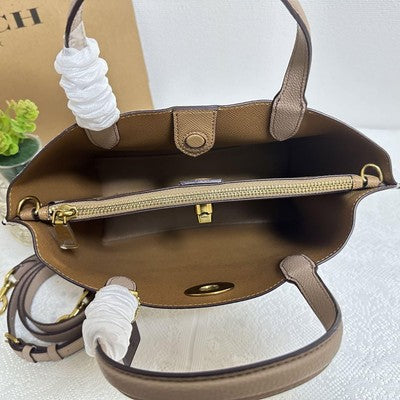 Coach Willow Tote 24 Colorblock C8561 B4CAH Brass/Chalk Multi