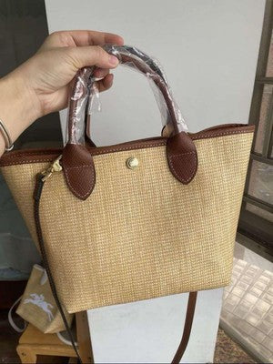 Longchamp Le Pliage M size Tote Bag Handbag Shoulder bags Brown Leather