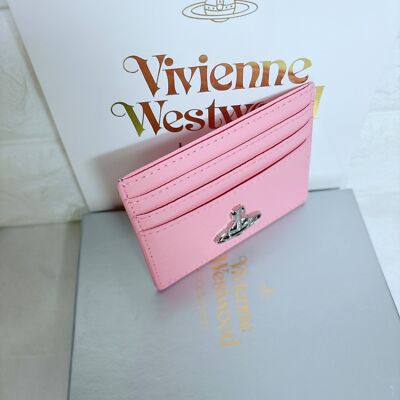 Vivienne Westwood Card Case 933VW168 Wallet Embossed Card Holder PINK