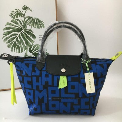 Longchamp Le Pliage M size Tote Bag Hand bag Shoulder bag LGP Design Blue
