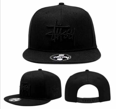 STUSSY Snapback Cap Hat black logosp