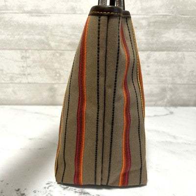Longchamp Tote Bag Handbag canvas bag leather bag stripes Women's Bag