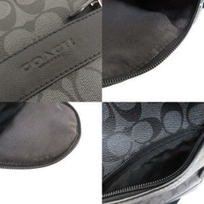 Coach Signature Body Bag Shoulder Bag Black F54787 Used