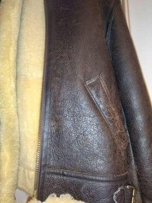 AVIREX TYPE B-3 17755 Genuine Leather Flight Jacket Dark Brown Size M/38