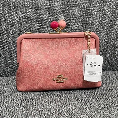 Coach C1452 Chain Shoulder Bag 2WAY PVC Leather Pink Women's Brand New Unused