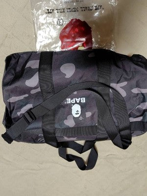 NEW BAPE A Bathing Ape Duffle Bag Camo Black 2022 Spring Magazine Free Gift