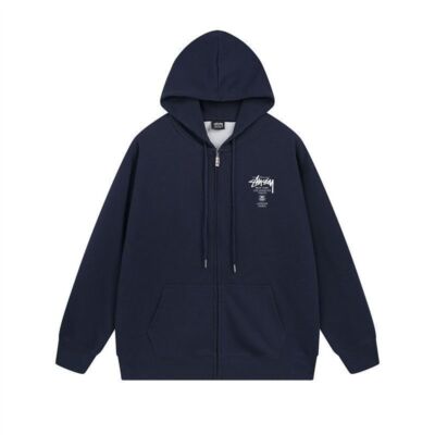 check description size S-XL STUSSY Hoodie Thin Long Sleeve Outerwear Zip Hoodie