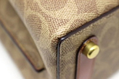 COACH Willow Bucket Bag Signature Canvas C3890 Tan Last Outlet NEW