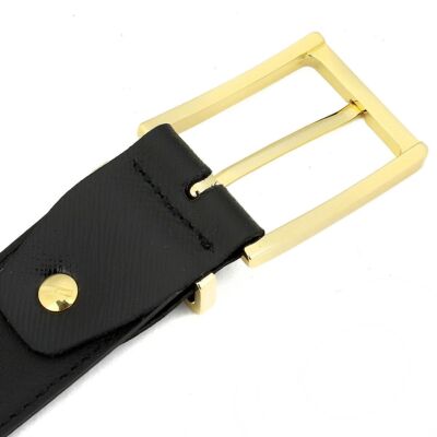see description 5 sizes TUMI LEATHER Pin Buckle Belt Black BLACK TU0074