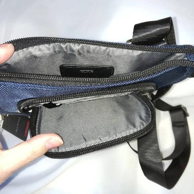 tumi Alpha 3 Shoulder  Bag outlet Tumi Pocket Bag Small 2203110 Navy Blue Beige