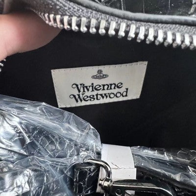 see description 2 color Vivienne Westwood Crocodile Pattern Cowhide Shoulder Bag