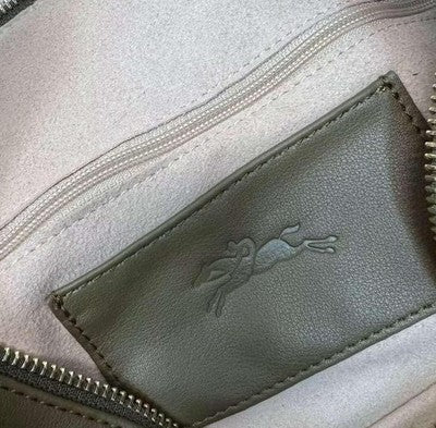 Longchamp Le Plague XS size Tote Bag Hand bag Shoulder bag Green Leather