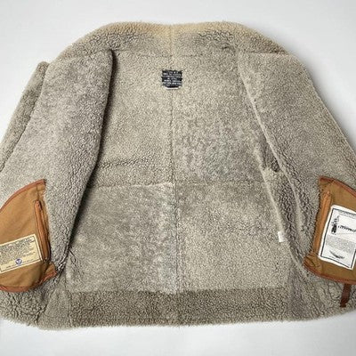 AVIREX Mouton Jacket Mouton flight jacket B-3 Brown Size 40 Boa Bomber