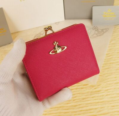 chose 3color Vivienne Westwood Bi-fold Wallet 88VV706 Black Rose Pink