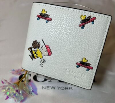 COACH Bi-fold Wallet PEANUTS COACH Snoopy Sports Print Peanuts C4328 CE714 QBE7V
