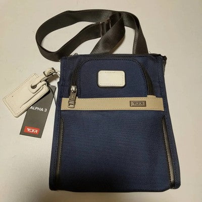 tumi Alpha 3 Shoulder  Bag outlet Tumi Pocket Bag Small 2203110 Navy Blue Beige