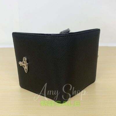 Vivienne Westwood Leather Multi-Card Pocket Snap button closure Wallet NEW