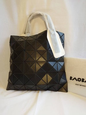 BAO BAO Issey Miyake Lucent Matte Tote Bag From Japan 34 x34 cm Black