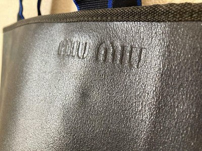 Authentic MIU MIU Leather Shoulder Hand Bag Purse Dark Navy used