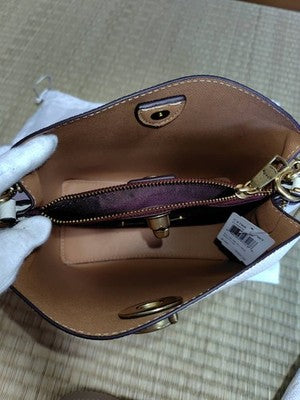 Coach Bag C3766 Willow Bucket Bag Shoulder Bag Leather Colorblock Ladies Rare