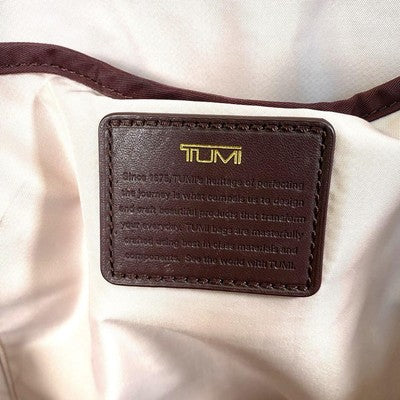 [Good Condition] Tumi Backpack Nylon Carry Charm Included Wine Red