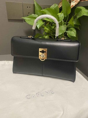 CAFUNE medium stance bag shoulder bag women's black leather