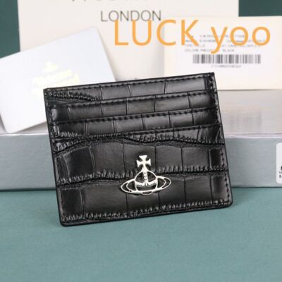 Vivienne Westwood Short Wallet Embossed Card Holder Leather Money 14266 Black