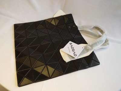BAO BAO Issey Miyake Lucent Matte Tote Bag From Japan 34 x34 cm Black