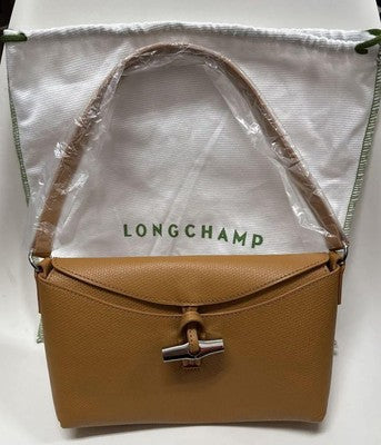 Longchamp Le Rozo S size Hobo Bag Tote Bag Hand bag Brown Cowhide Leather