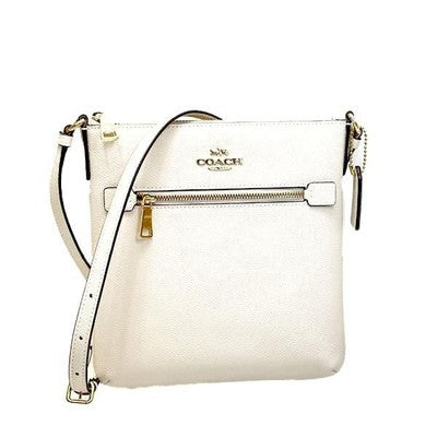 COACH Shoulder Bag Leather Mini Rowan File Bag Crossbody Purse CE871 IMCHK Chalk