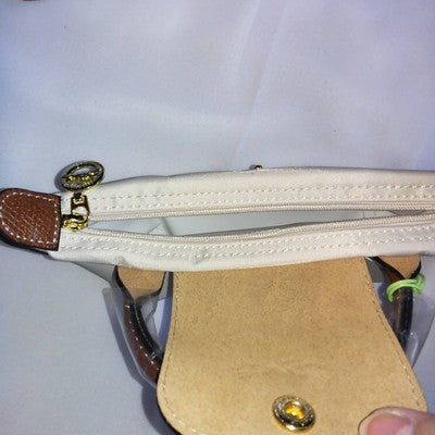 Longchamp XS size Tote Bag Handbag nylon bag Shoulder bag Ivory/PAPIER