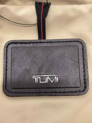 L TUMI Military Jacket Men's Polyester Khaki Pocket Zip Outer Coat Button
