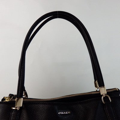 Coach Tote Bag Madison Cafe Carryall City bag Zip bag Black Leather Women's