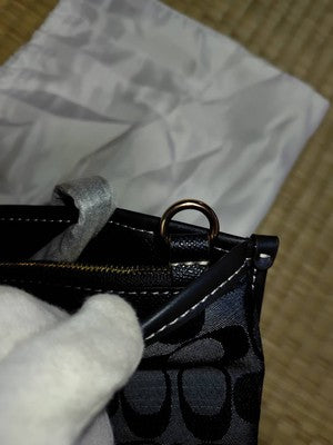 COACH CH228 Mollie Tote 25 2way Chambray Tote Signature Denim 2WAY Outlet New JP