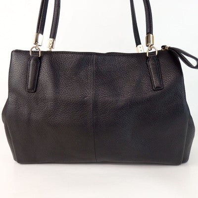 Coach Tote Bag Madison Cafe Carryall City bag Zip bag Black Leather Women's