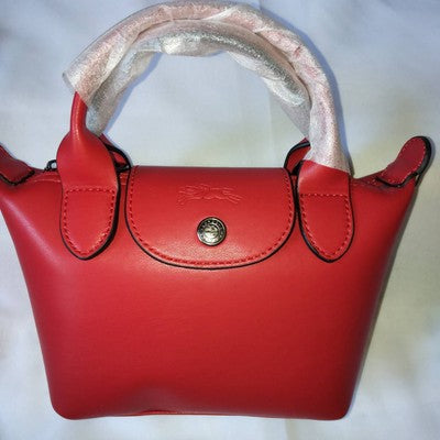 Longchamp Le Pliage XS size Tote Bag Hand bag Shoulder bag Red Leather