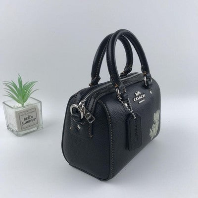 COACH CD444 Dancing Kitten Mini Rowan Satchel Dog Mini Boston Bag Shoulder Bag