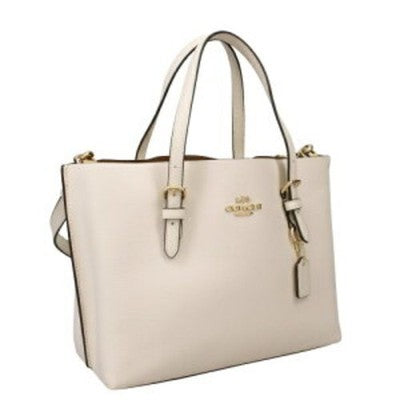 COACH Mollie Tote 25 Shoulder Bag C4084 Chalk True Red Outlet New