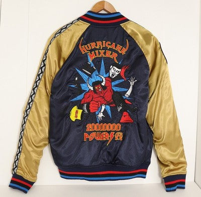 【M or L】PUNK DRUNKERS x Kinnikuman Reversible Skajan Jacket Navy gold Black acs