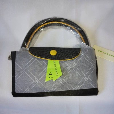 Longchamp Le Pliage S  Tote Bag Handbag collapsible Outlet Black yellow NEW