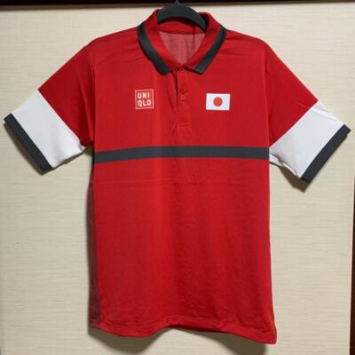 【size S,L,XL】NEW Uniqlo x Kei Nishikori Dry-EX Polo Shirt Tokyo Olympics Red