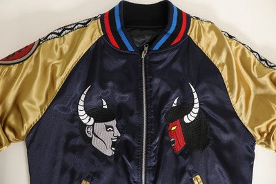 【M or L】PUNK DRUNKERS x Kinnikuman Reversible Skajan Jacket Navy gold Black acs