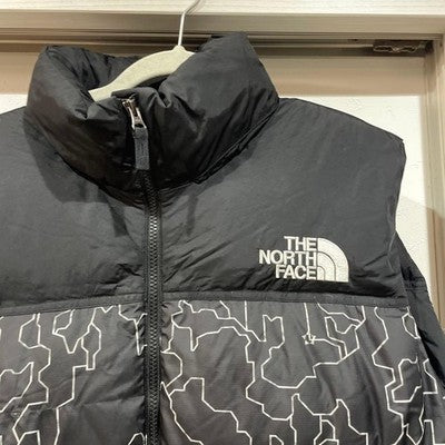Size: XL Black Tree Bark The North Face Down Vest Novelty Nuptse Vest ND92339