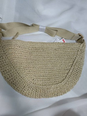 Uniqlo Round Mini Crochet Bag NATURAL / Beige NEW 468659 JAPAN JP sp